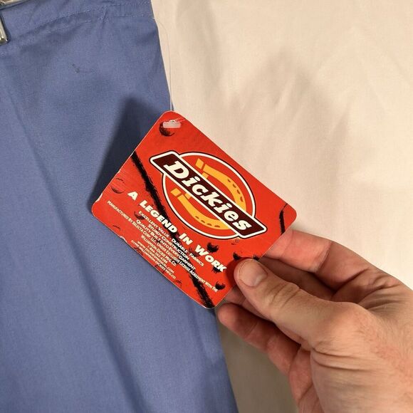 New Dickies Scrub Pants Men's Large Blue Pull On Drawstring Rear Pocket - Picture 4 of 10